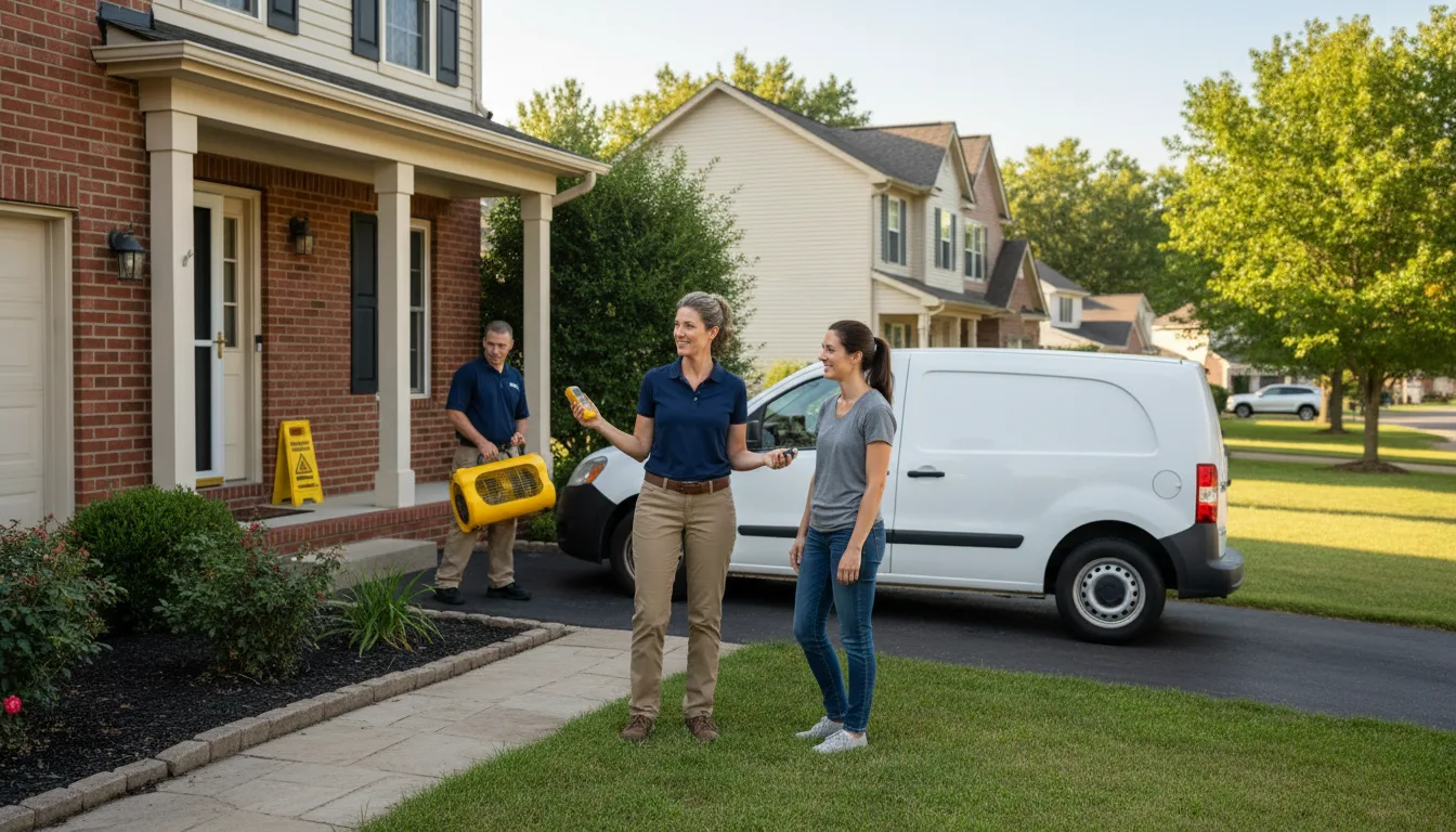 Water restoration image for Dehumidification And Cleanup Services in Uniontown, AR